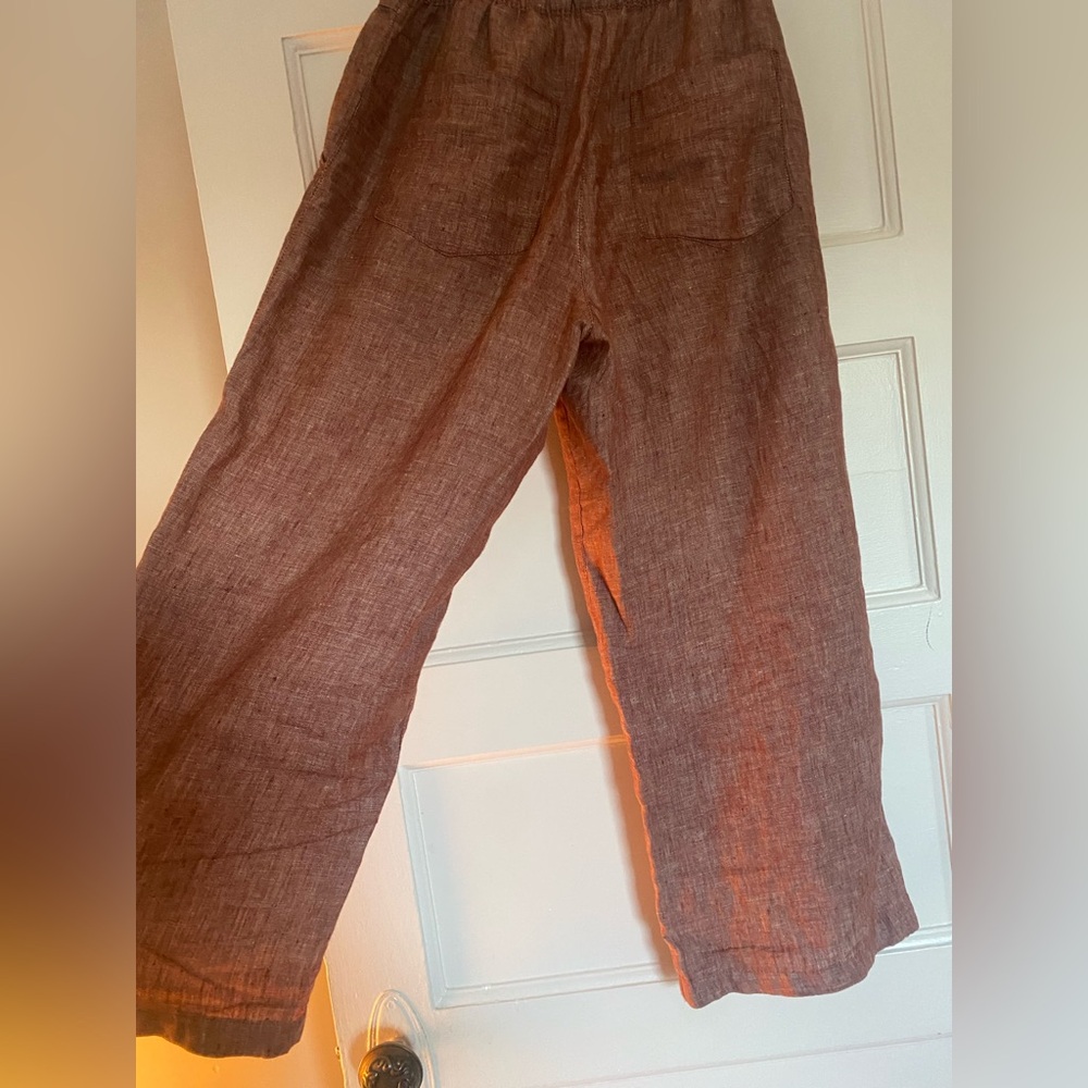 Cynthia Rowley Linen -autumn red- Women's Brown Chinos